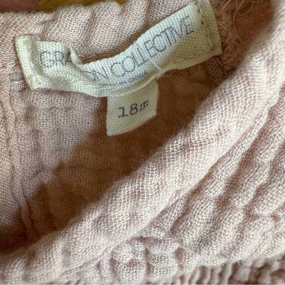 Grayson Collective Pink Jumpsuit Gauze Muslin Long Sleeve Baby Girl 18M - Picture 3 of 6